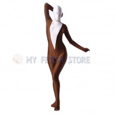 Full Body Dark Brown Lycra Spandex Bodysuit Solid Color Zentai  suit Halloween Fancy Dress Costume 